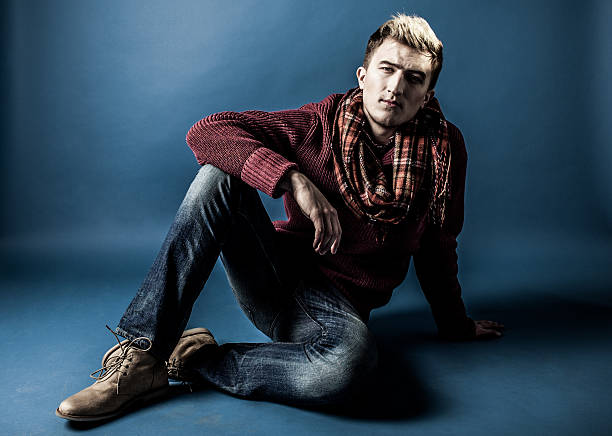 istock Man in a plaid shirt and jeans 167131105