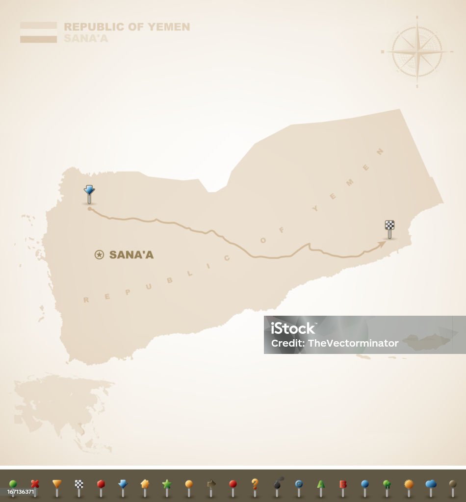 Республика Йемен - Векторная графика Без людей роялти-фри