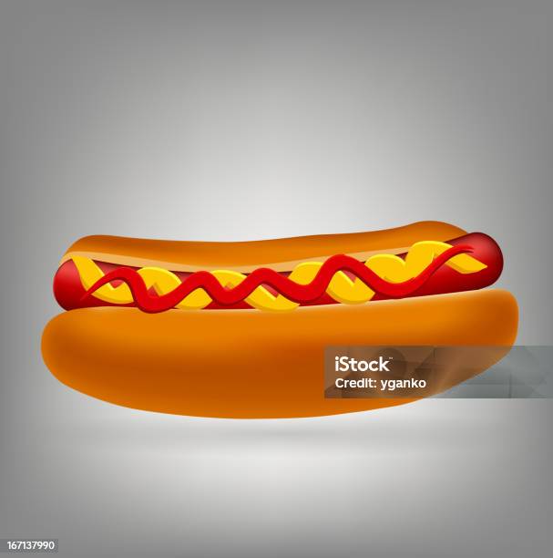 Realistyczne Ikony Ilustracja Wektorowa Hot Dog - Stockowe grafiki wektorowe i więcej obrazów Bez ludzi - Bez ludzi, Czerwony, Grafika wektorowa