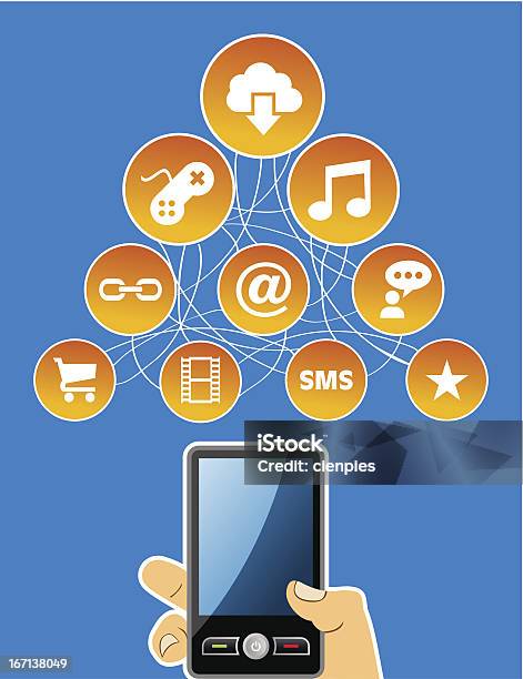 Ilustración de Concepto De Medios Sociales y más Vectores Libres de Derechos de Comunicación - Comunicación, Comunicación global, Diagrama