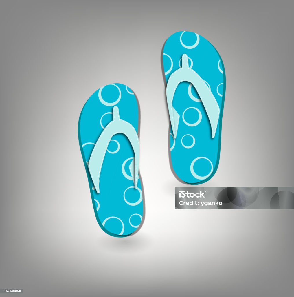 Tongs icône illustration vectorielle - clipart vectoriel de Bleu libre de droits