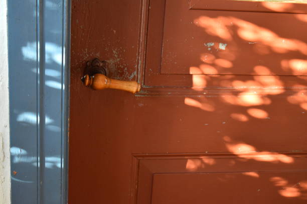 The old rusty iron door