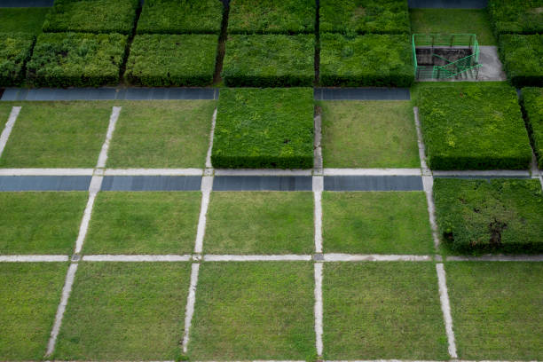 istock Nature. Green park. geometry from above. 1671391067
