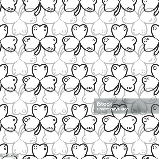 Cute Simple Clover Leaf Seamless Pattern Design Stock Illustration ...