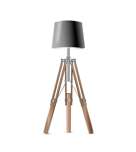 istock Lamp Closeup Isolated on White Background. Floor Lamps. Electric Torchere for Interior Design, Energy Furniture. Vector 1671404697