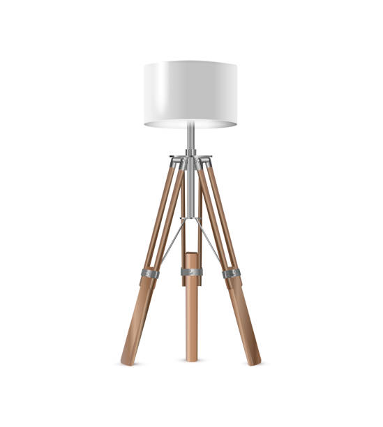 istock Lamp Closeup Isolated on White Background. Floor Lamps. Electric Torchere for Interior Design, Energy Furniture. Vector 1671404978