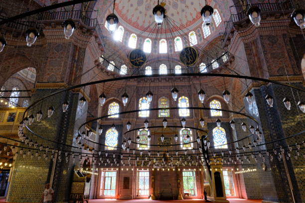 istock Arabic inscriptions and decorations inside New Mosque. 1671405159