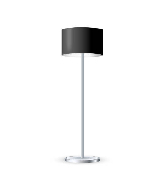 istock Lamp Closeup Isolated on White Background. Floor Lamps. Electric Torchere for Interior Design, Energy Furniture. Vector 1671405269