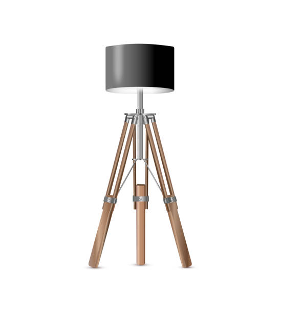 istock Lamp Closeup Isolated on White Background. Floor Lamps. Electric Torchere for Interior Design, Energy Furniture. Vector 1671405316