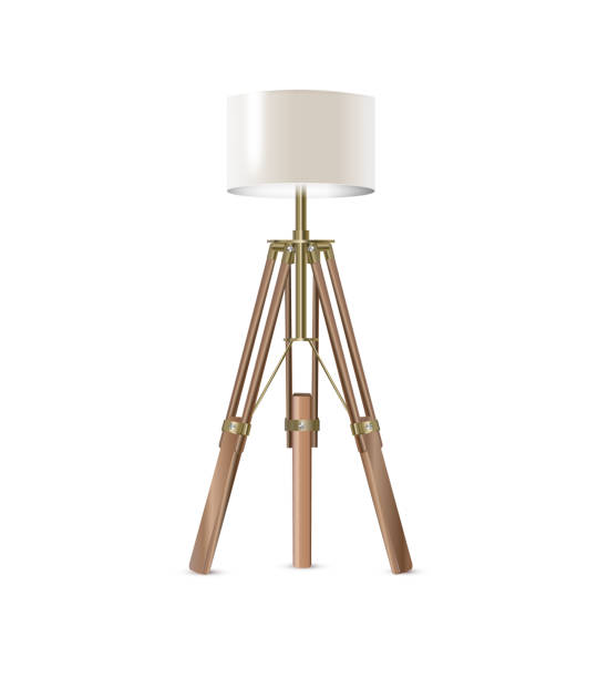 istock Lamp Closeup Isolated on White Background. Floor Lamps. Electric Torchere for Interior Design, Energy Furniture. Vector 1671405368