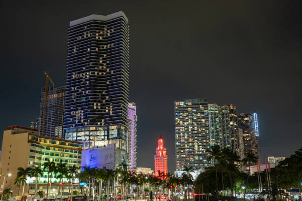 istock Night view of Miami 1671406206
