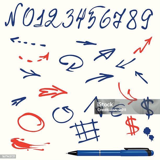 数字および記号セット矢印 - イラストレーションのベクターアート素材や画像を多数ご用意 - イラストレーション, インク, カットアウト