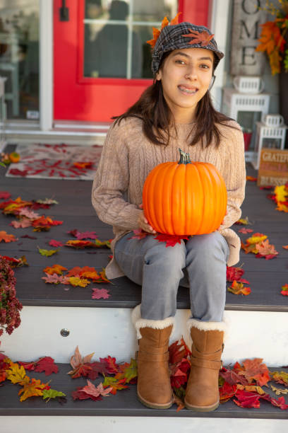 istock Happy Autumn portrait 1671463879