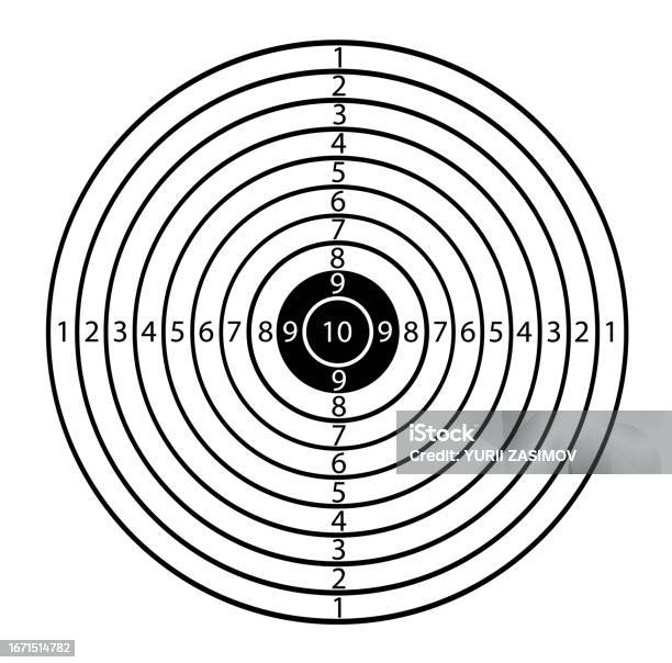 Machine Target. Sign Target Life Size Blank Blank Mockup For Shooting From Machine Gun And ...