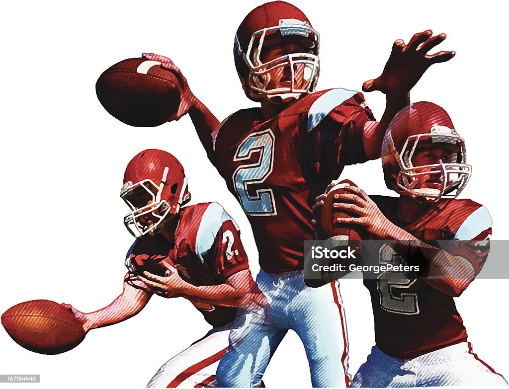 Quarterback. American Football - Lizenzfrei Football-Spieler Vektorgrafik