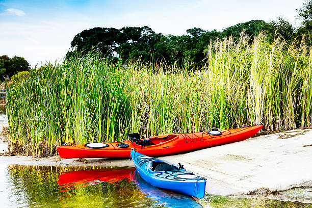 istock Empty Kayaks Docked at End of Jetty 167155129