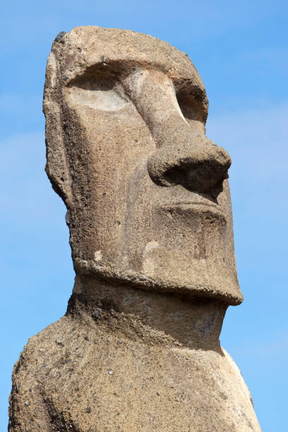 istock Blue sky over Moai at Ahu Tongariki Easter Island Chile 167156902