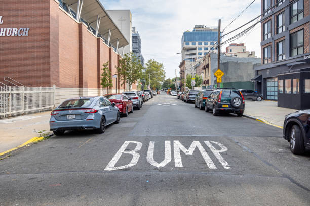 Traffic sign, STOP, at an intersection in an urban area with little vehicle movement