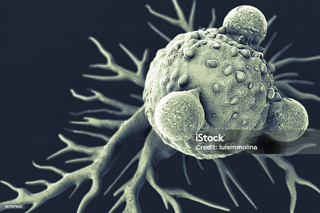 Linfociti T e la Cellula cancerogena - Foto stock royalty-free di Cellula cancerogena