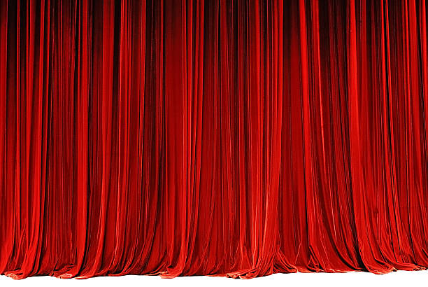 красный с драпи�ровкой - curtain velvet red stage стоковые фото и изображения