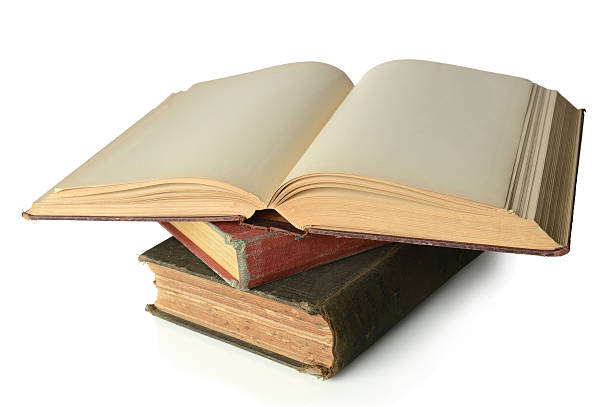 istock Stack of Vintage Books With Blank Open On Top 167159122