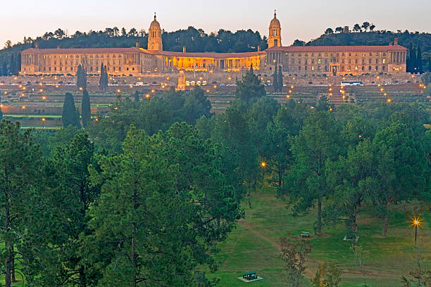 South African Union Buildings in the Evening South African Union Buildings seen here at sundown. union buildings stock pictures, royalty-free photos & images