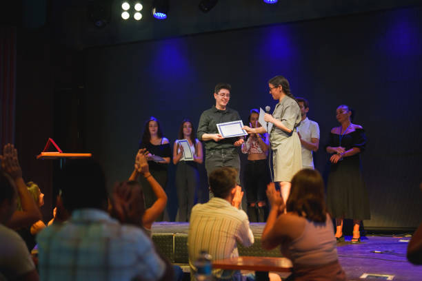 istock Award Certificate Ceremony on Stage 1671598658