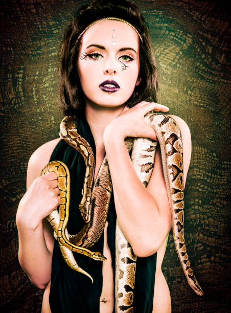 istock New Age: Spirtitual Woman Holding Snakes 167160119