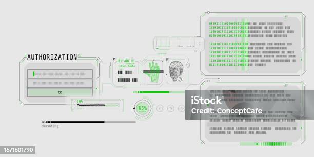Data Decoding Program Interface With Authorization Window Stock ...