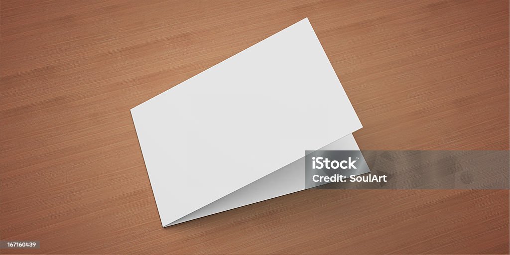 Invitación/tarjeta de felicitación en blanco en la mesa de madera - Foto de stock de Caenorhabditis Elegans libre de derechos