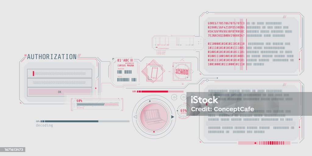 Data Decryption Program Interface With Authorization Window Stock ...