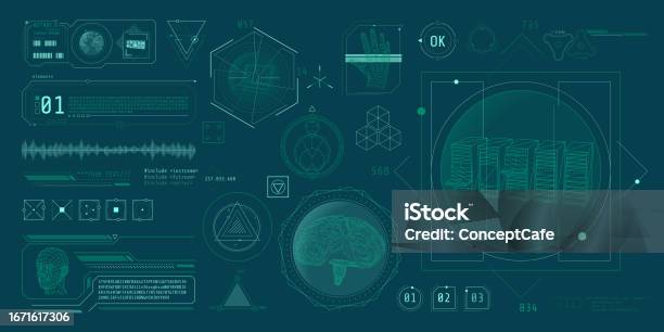 Hud Interface Design For Decoding Big Data Stock Illustration ...