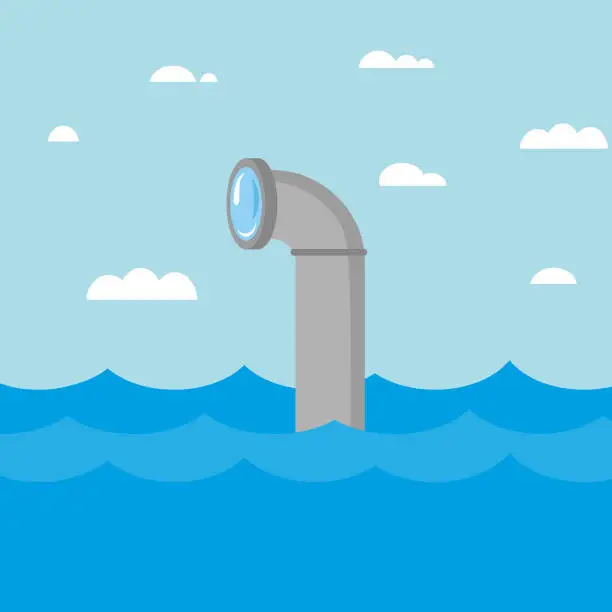 Vector illustration of Cartoon Periscope