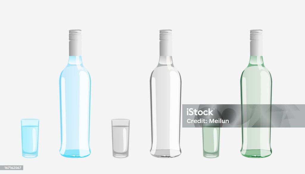 Bottiglia di vodka - arte vettoriale royalty-free di Plastica