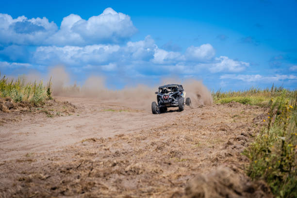 istock Cool view of active UTV at summer. Extreme ride on 4x4 1671630590