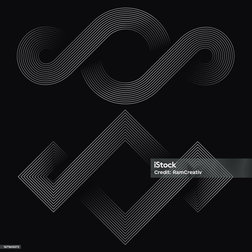 Infinity Lines Pattern Circular Wavy Infinity Symbol Geometric Abstract Design Pattern From ...