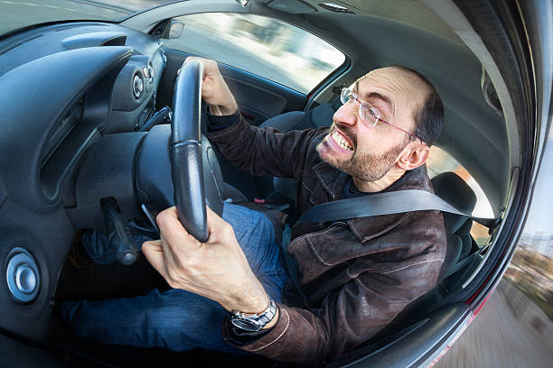 Road rage 2 stock photo