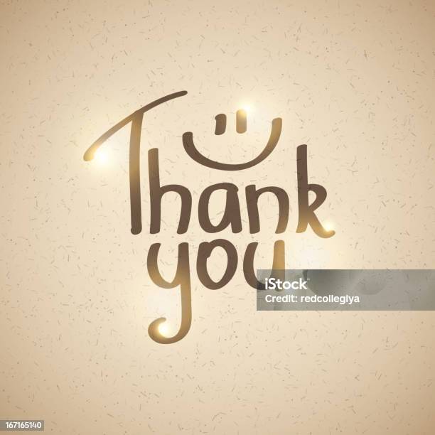 Thank You Stock Illustration - Download Image Now - Alphabet, Beige, Brown