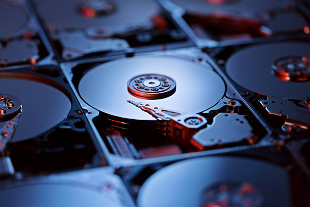 Harddrives Closeup of the inside of harddrives hard drive photos stock pictures, royalty-free photos & images