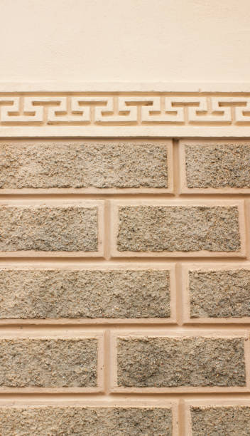 Ornated border in brick wall