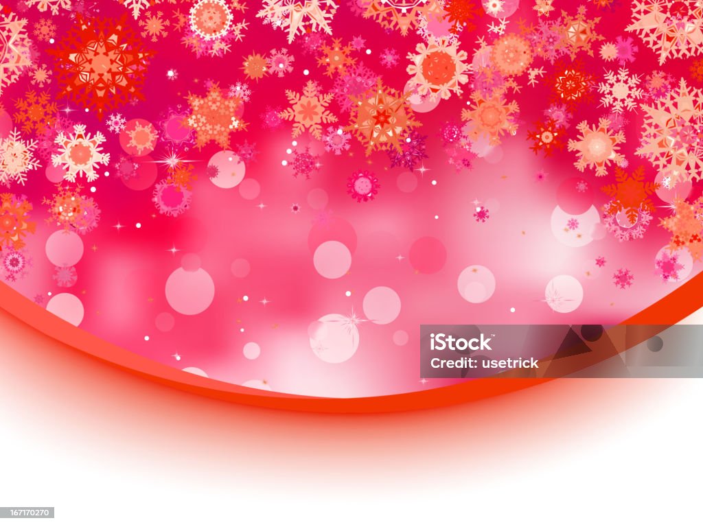 Rosa Hintergrund mit Schneeflocken.  EPS - 8 - Lizenzfrei Abstrakt Vektorgrafik