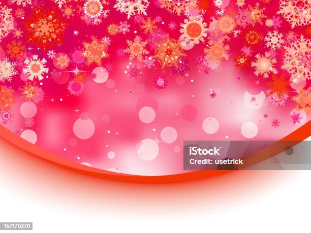 Rosa Hintergrund Mit Schneeflocken Eps 8 Stock Vektor Art und mehr Bilder von Abstrakt - Abstrakt, Bildhintergrund, Bildkomposition und Technik