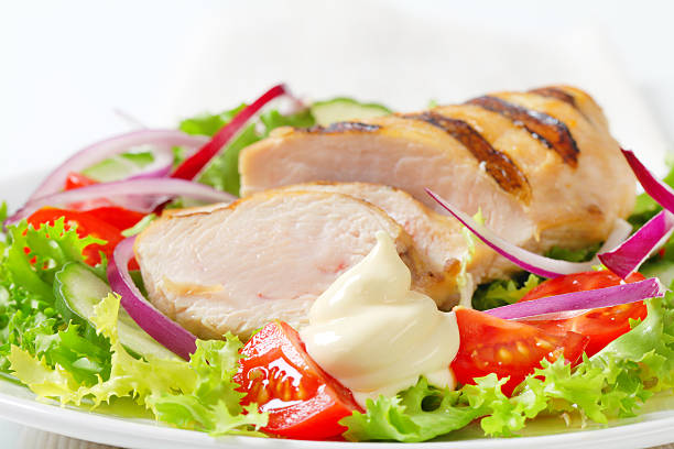 istock grilled chicken breast with vegetable garnish 167171892