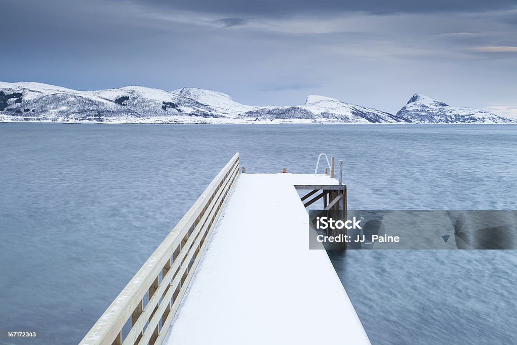 Pier in Fjord - Lizenzfrei Anlegestelle Stock-Foto