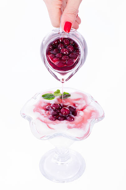 Yoghurt and cranberries
