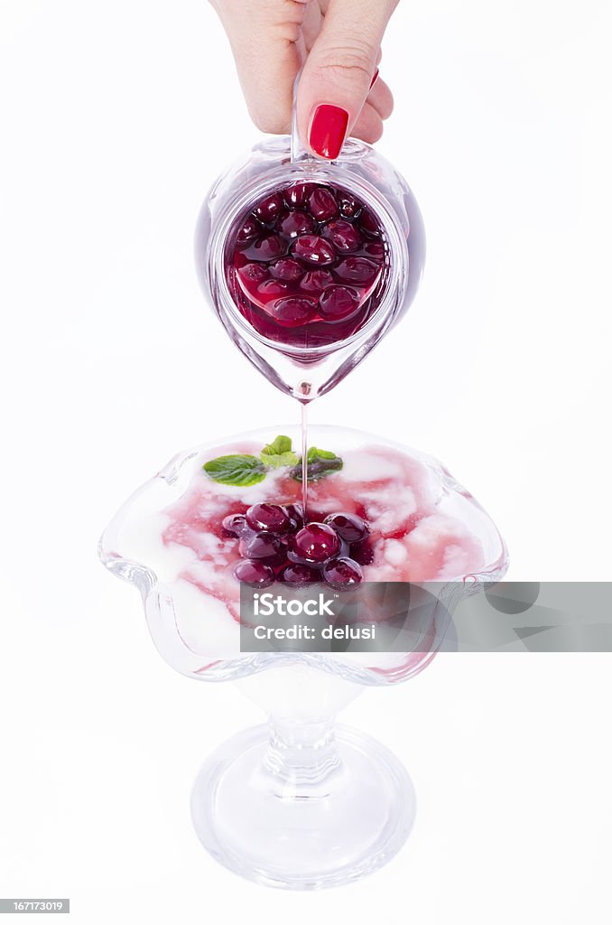 Iogurte e amora - Foto de stock de Adulto royalty-free