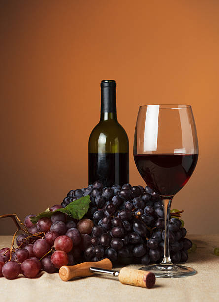 istock Bottle and glass of red wine 167175133