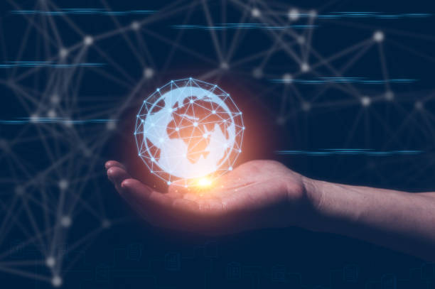 istock hand holding virtual glob with connection network in concept of Digital transformation conceptual for next generation technology era, Analyst working with Analytics and Data Management System 1671786751