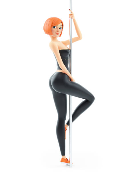 istock 3d sexy girl holding pole dance bar 1671794464