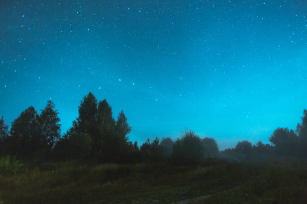 istock Night starry sky. Stars background. Milky Way galaxy 1671795509
